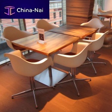 Contemporary table TORMENTINA SATURNOwoodenmetal basesquare