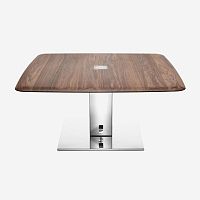 Contemporary coffee table S100walnutmaplemetal base