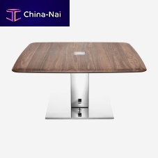 Contemporary coffee table S100walnutmaplemetal base