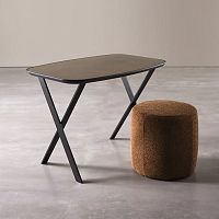 Free-standing desk BURTcontemporaryleatherlacquered wood