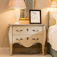 Chest of drawers with long legs CHABLIS french styleoakcherrywood