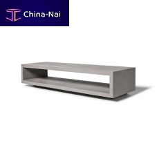 Contemporary TV cabinet MONOBLOC lowboardfiber-reinforced concretegray