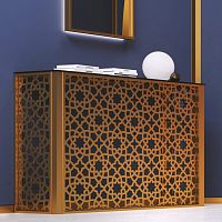 Contemporary sideboard table Orizzontewoodenglassmetal base