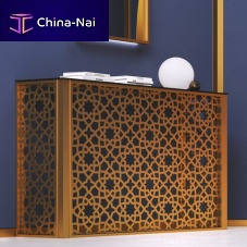 Contemporary sideboard table Orizzontewoodenglassmetal base