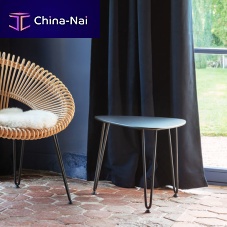 Contemporary side table ROZYHPLpowder-coated steel basetriangular