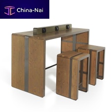 Contemporary high bar table TAPEfirsteelsteel base