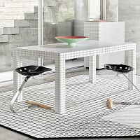 Contemporary table QUADERNA 2600laminateplasticplastic base