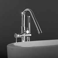 Bathtub mixer tap COLONNA-135 CHROMEfloor-mountedchromed metalbathroom