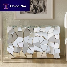 Contemporary sideboard table REFLECTIONglassglass baserectangular