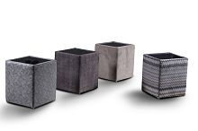 Traditional side table FREDDYglassleatherfabric