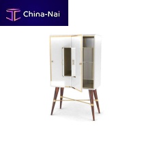 Contemporary wardrobe Majesticlacquered woodsolid woodglass