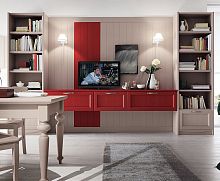 Contemporary TV wall unit TORTORA E AMARENAlacquered wood