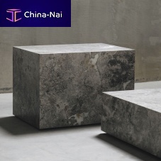 Contemporary side table EDGE H TUNDRAmarblemarble baserectangular