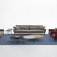 Contemporary coffee table DOWNTOWNplywoodporcelainlacquered metal base