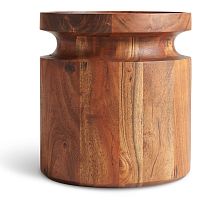 Contemporary side table TURNsolid woodroundhome
