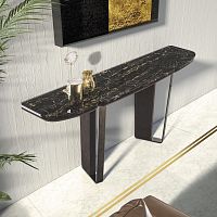 Contemporary sideboard table KEOPE marblemetal baseD-shape