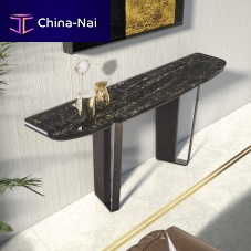 Contemporary sideboard table KEOPE marblemetal baseD-shape