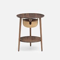 Contemporary bedside table COMPANIONSashAmerican walnutwhite oak