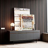 Contemporary sideboard RALPH eucalyptuswith shelfwith drawers