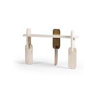 Contemporary sideboard table GREFFAGEwoodenwooden basemetal base