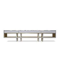 Contemporary sideboard BRIDGE lacquered woodmetalmarble