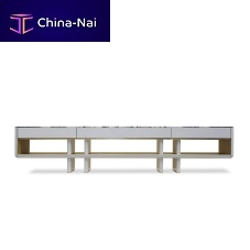Contemporary sideboard BRIDGE lacquered woodmetalmarble