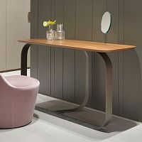 Contemporary sideboard table CHLO walnutmetal baserectangular