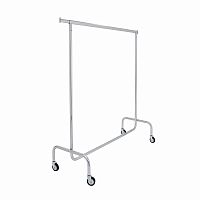 Contemporary clothes rack STENDER EASYchrome steelon castersfor hotel