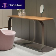 Contemporary sideboard table CHLO walnutmetal baserectangular