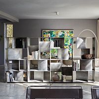 Wall-mounted shelf JUDD BASEroom dividercontemporarymetal
