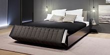 Double bed IZZYcontemporarywith in-base storagefabric