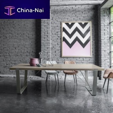 Contemporary table MAGNUMsolid woodironrectangular