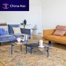 Contemporary coffee table DUPLEXwood veneermetalrectangular