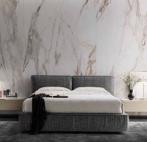 Double bed LOVEcontemporaryupholsteredwith upholstered headboard