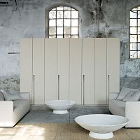Contemporary wardrobe ROYlacquered woodwith swing doorscommercial