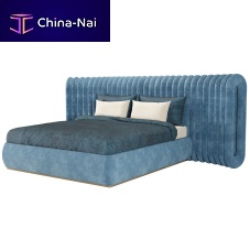 Double bed POST-FUTURE IIcontemporaryupholsteredwith upholstered headboard