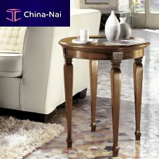 Traditional side table ROSONEwoodenglasswooden base