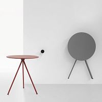 Contemporary table RANDEVUpainted metalpainted metal baseround
