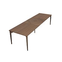 Scandinavian design dining table AERIS oakwalnutoak base