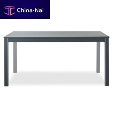 Contemporary table ELLEoaklacquered woodaluminum