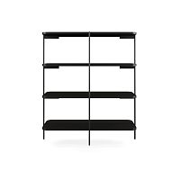 Contemporary shelf Caillouwalnutlacquered MDFpowder-coated steel