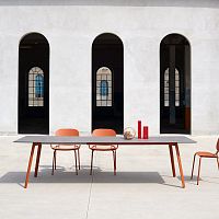 Contemporary table SquidHPLmarblecast aluminum base