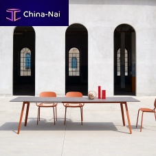 Contemporary table SquidHPLmarblecast aluminum base