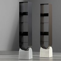 Free-standing bookcase Vaguecontemporarypainted metalconcrete