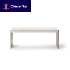 Contemporary sideboard table MILANOlacquered woodwood veneerleather