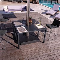 Contemporary table Romeosteelpainted steel basegalvanised steel base