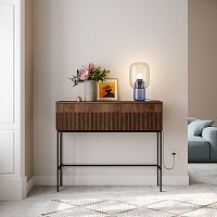 Contemporary sideboard table welcomelacquered MDFmelaminemetal base