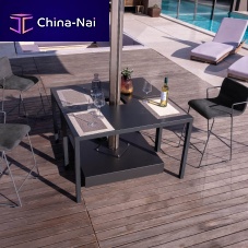 Contemporary table Romeosteelpainted steel basegalvanised steel base
