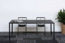 Contemporary table linoleummetal baserectangular