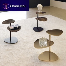 Contemporary side table YORIashmetalmarble